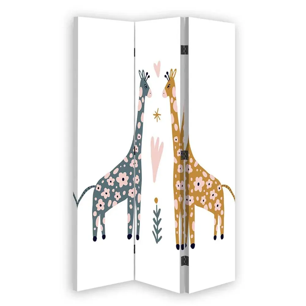 Paravent double face PIN IT, girafes colorées Feeby