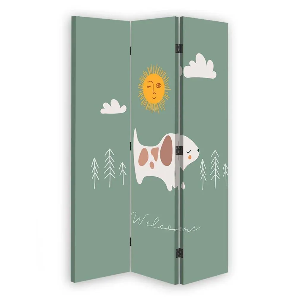 Paravent double face PIN IT, petit chien joyeux Feeby