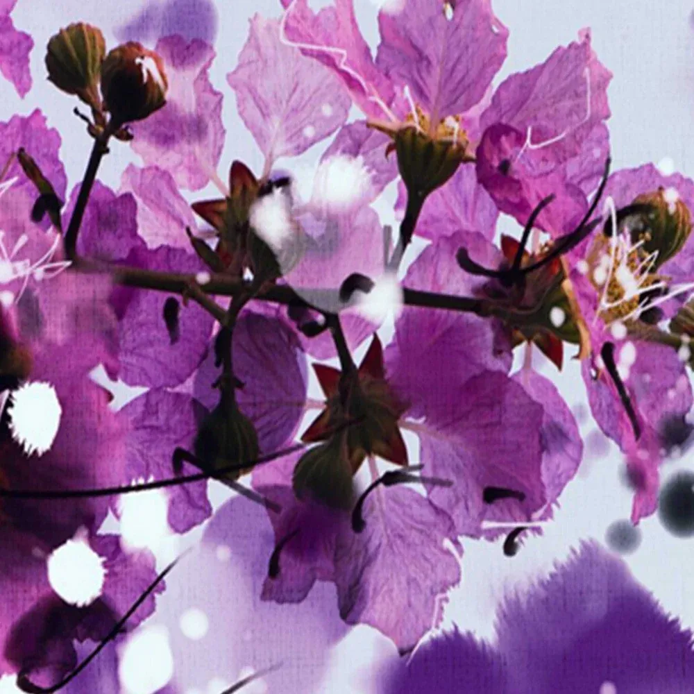 Paravent double face pivotant, la beauté des fleurs violettes Feeby