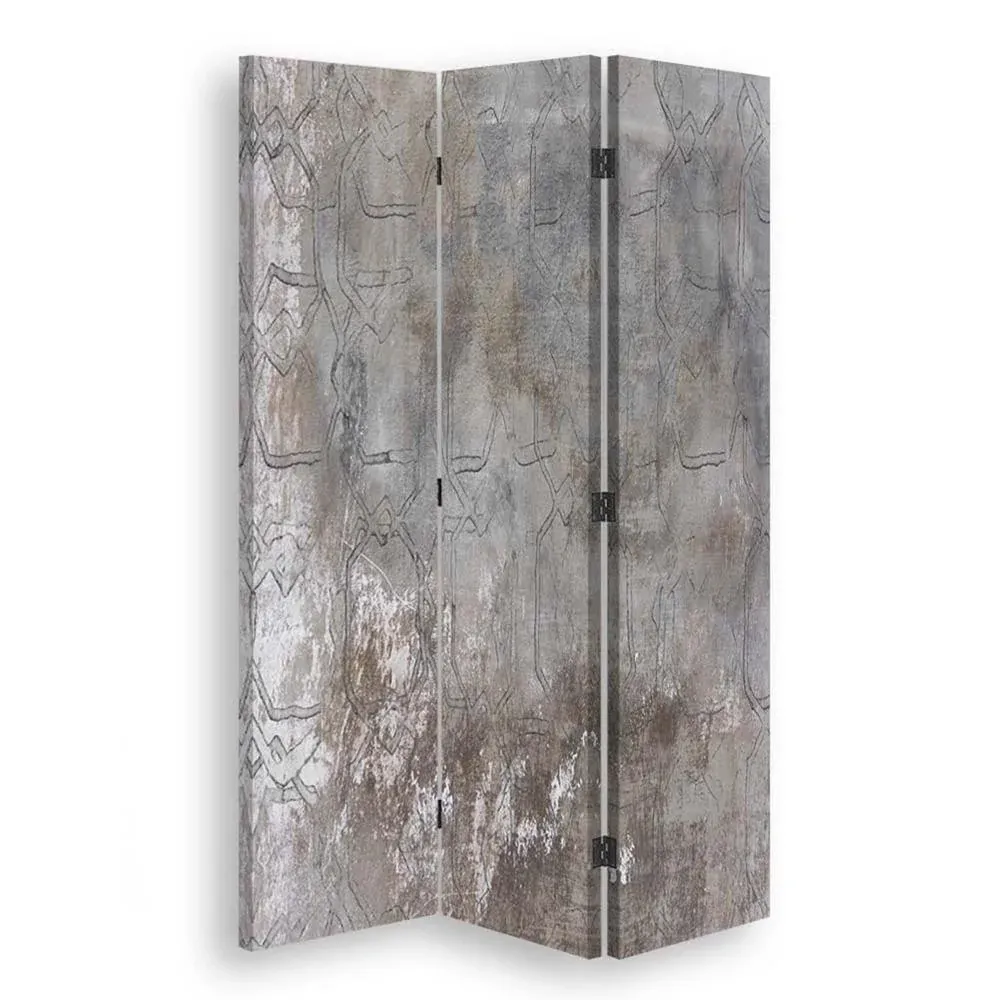 Paravent double face pivotant, gris clair Feeby