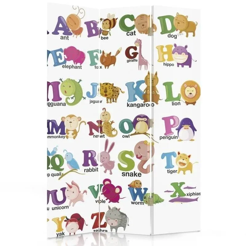 Paravent double face rotatif, alphabet illustré Feeby