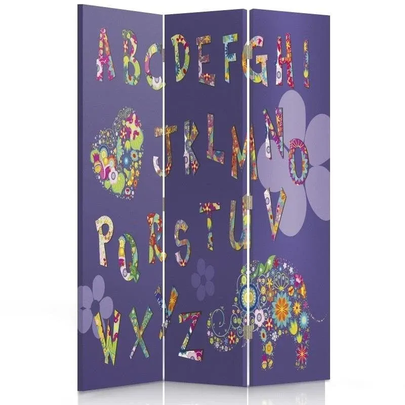 Paravent double face rotatif, alphabet pour enfants Feeby