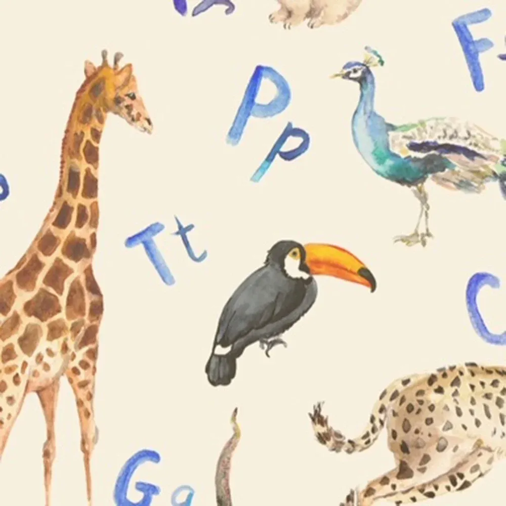 Paravent double face rotatif, lettres et animaux Feeby