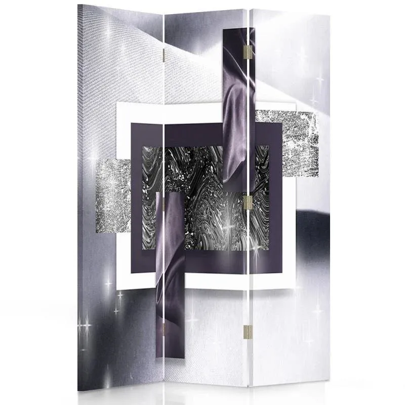 Paravent rotatif double face, abstraction spatiale Feeby