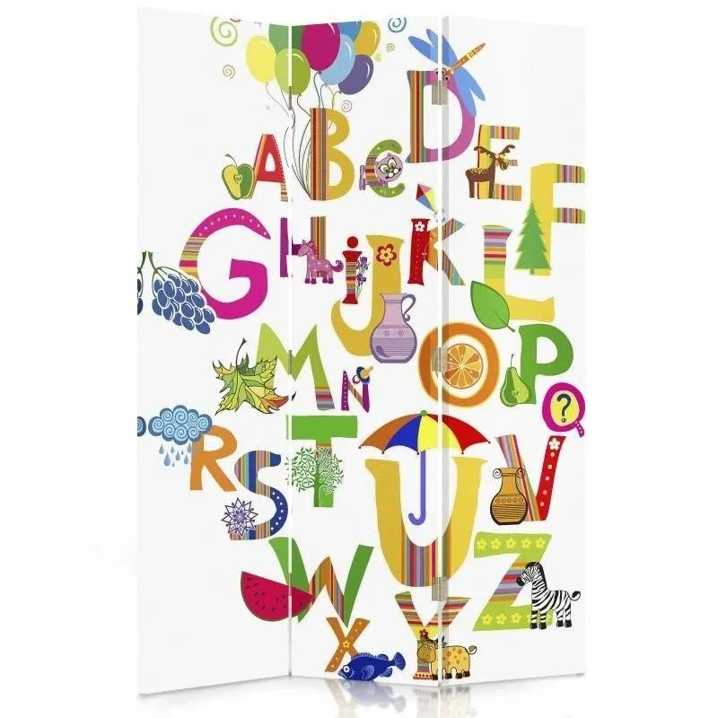 Paravent rotatif double face, l'alphabet pour une meilleure humeur Feeby