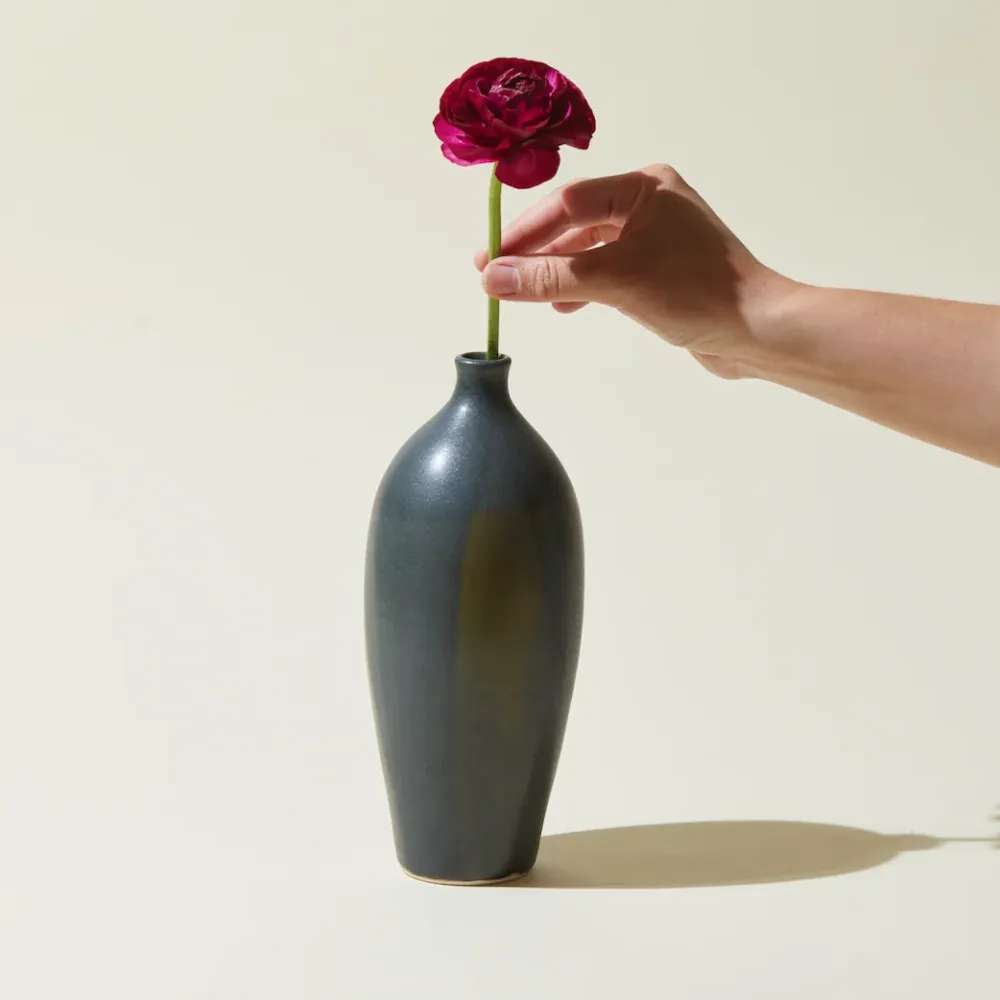 Vase Bouteille - 0.8L - Vert êt Fenua Ceramics