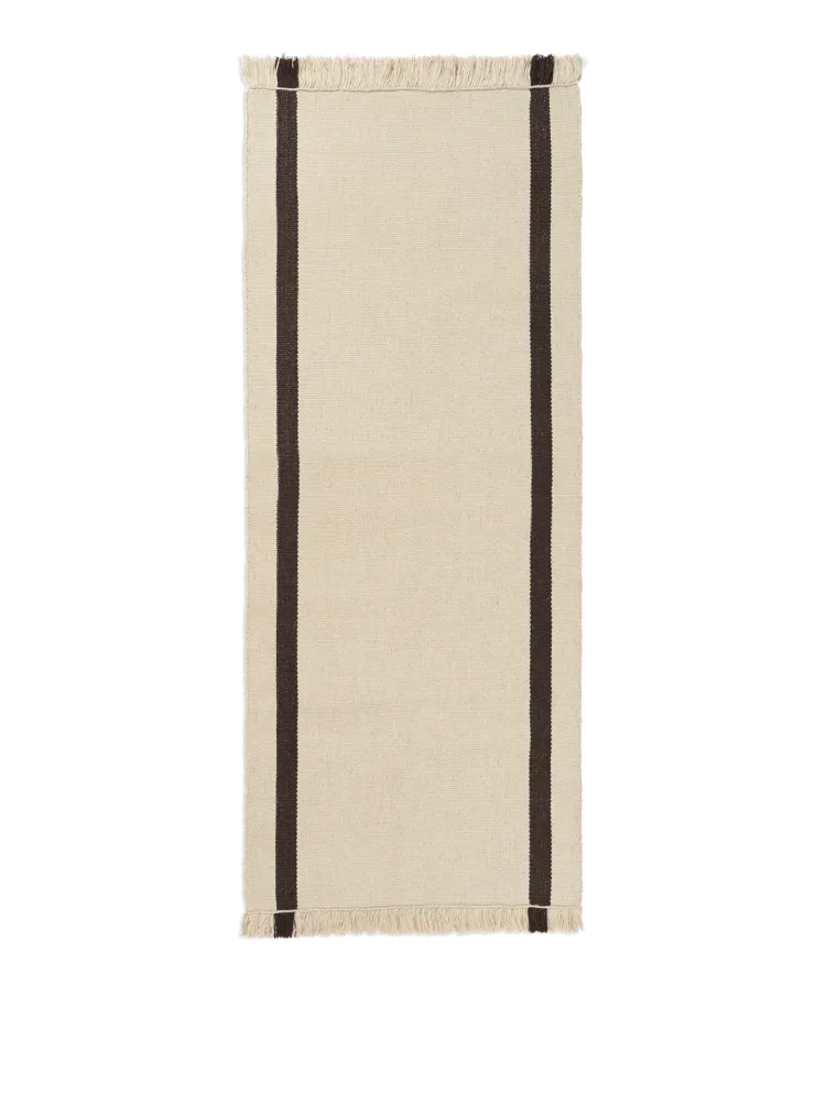 Calm Kelim Runner - Off-White/Coffee Ferm Living - COM