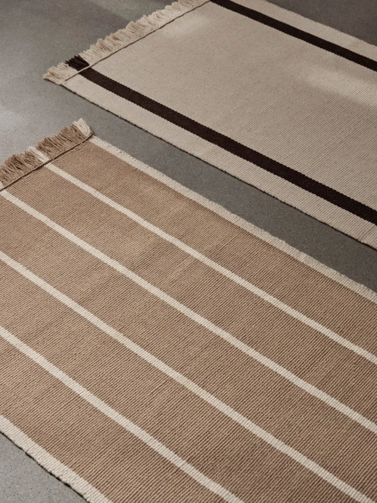 Calm Kelim Runner - Off-White/Coffee Ferm Living - COM