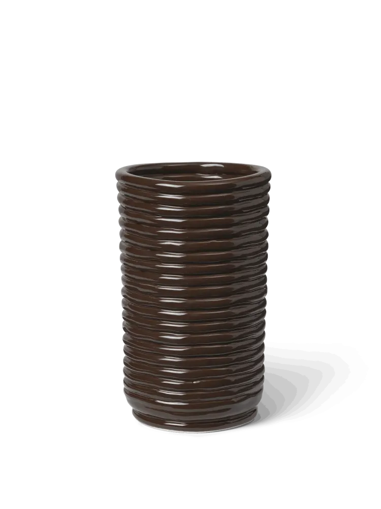 Corduroy Vase - Carob Brown Ferm Living - COM