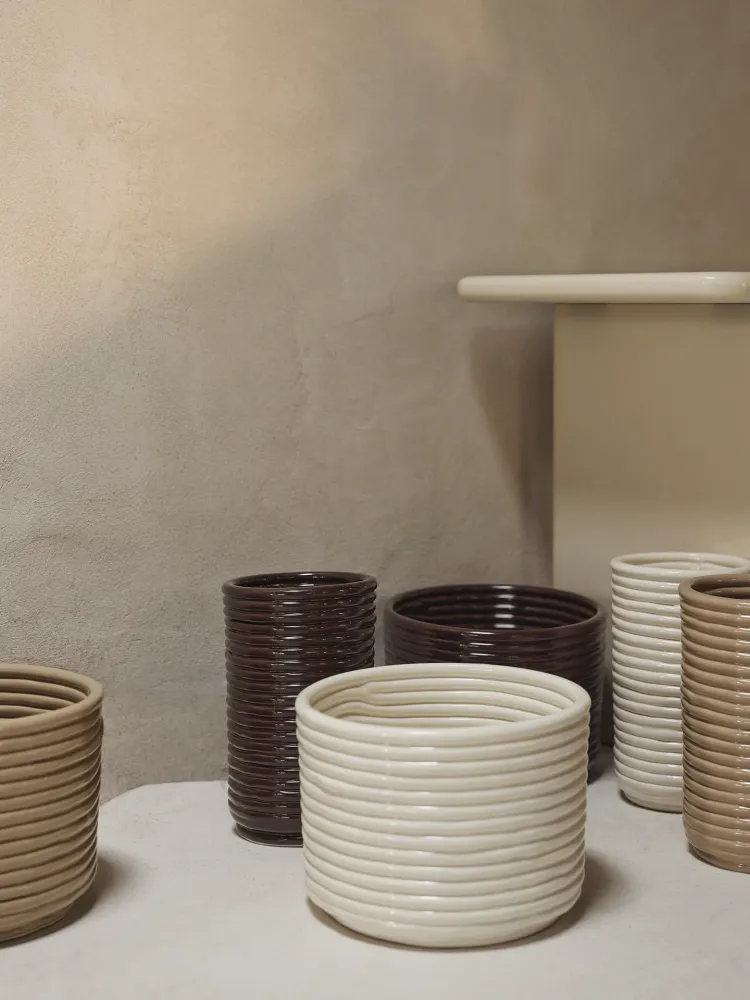 Corduroy Vase - Carob Brown Ferm Living - COM