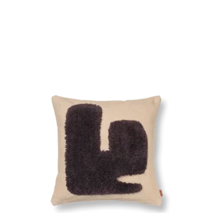 Lay Cushion - Sand/Dark Brown Ferm Living - COM