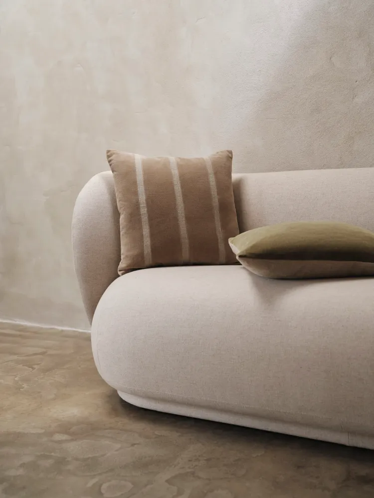 Senti Stripe Cushion - Dark Sand/Linen Ferm Living - COM