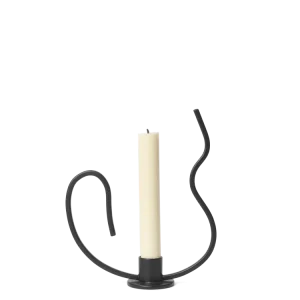 Valse Candle Holder - Low - Black Ferm Living - COM