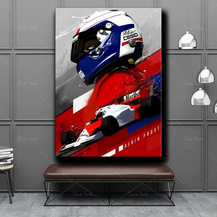 Poster Alain Prost champion du monde 1986 M fine art fance
