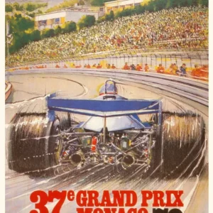 Poster GP de Monaco 1979 M fine art fance