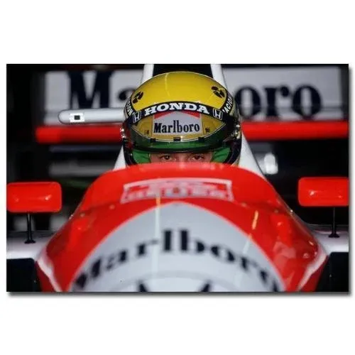 Affiche Ayrton Senna concentration fine art france