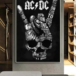 Affiche concert AC/DC M fine art france