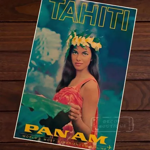 Affiche Pan Am Tahiti pop art M fine art france