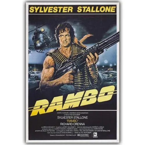 Affiche Vintage Rambo "First Blood" fine art france