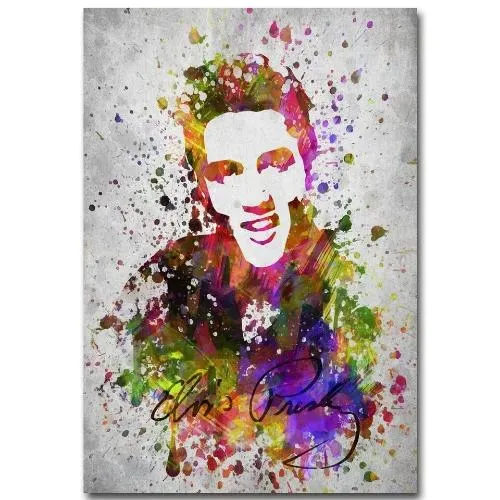 Toile en soie Elvis Presley portrait fine art france