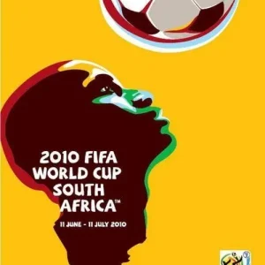 Affiche coupe du monde de football 2010 fine artfrance