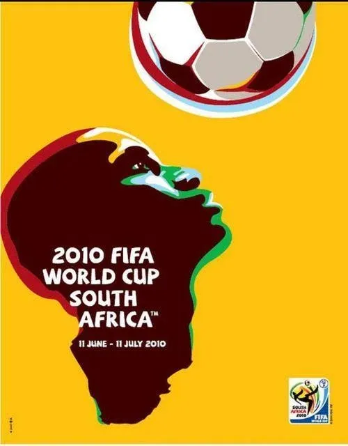 Affiche coupe du monde de football 2010 fine artfrance