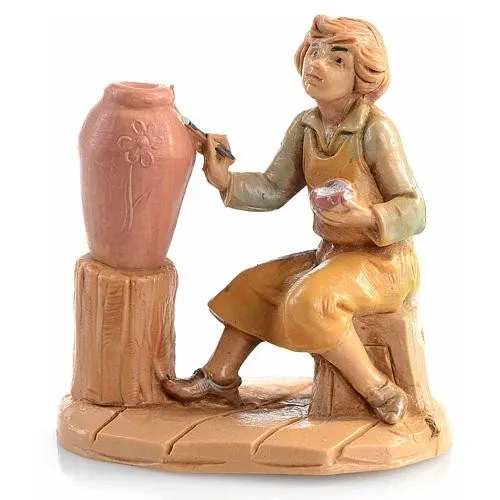 Artisan avec vase n° 41 pour berceau Fontanini 6,5 cm