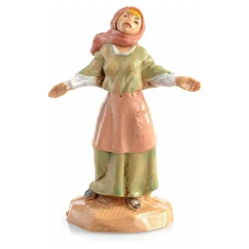 Bergère aux bras ouverts n° 39 pour la crèche Fontanini 6,5 cm