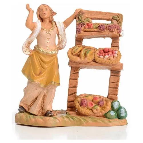 Femme avec porte-fruits n° 72 pour la crèche Fontanini 6,5 cm