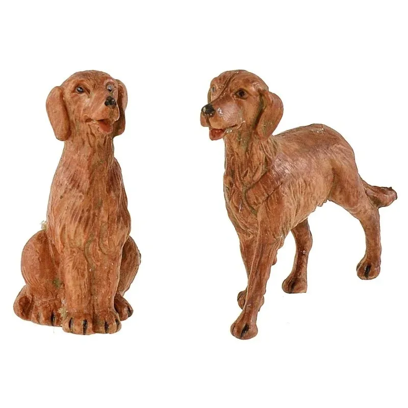 Lot de 2 chiens de lit Fontanini 9.5 cm