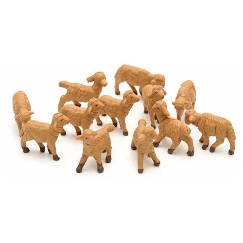 Lot de 12 pièces de moutons de crèche Fontanini de 6,5 cm