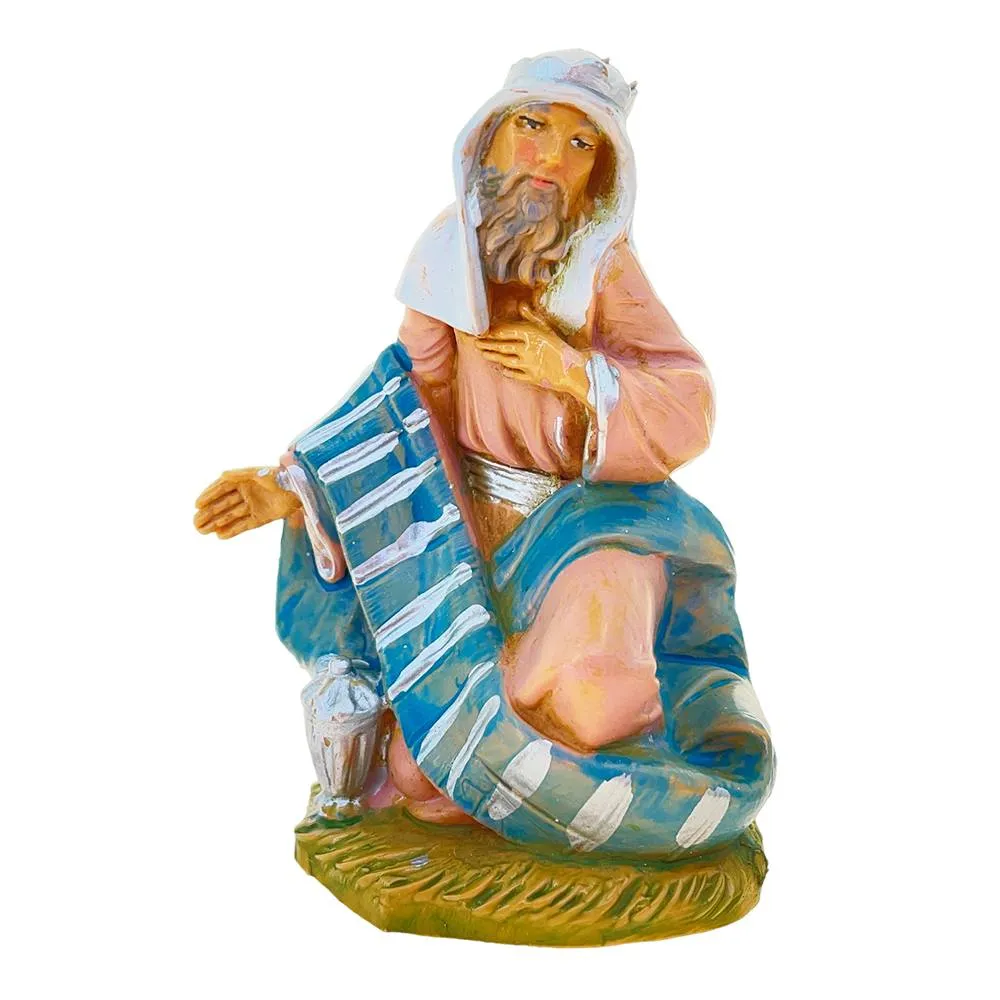 Roi mulâtre Gaspar des Trois Rois n° 95 pour la crèche Fontanini 9,5 cm