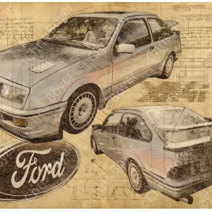 ART PRINT "DA VINCI" - FORD SIERRA XR4i - Ref : DV064