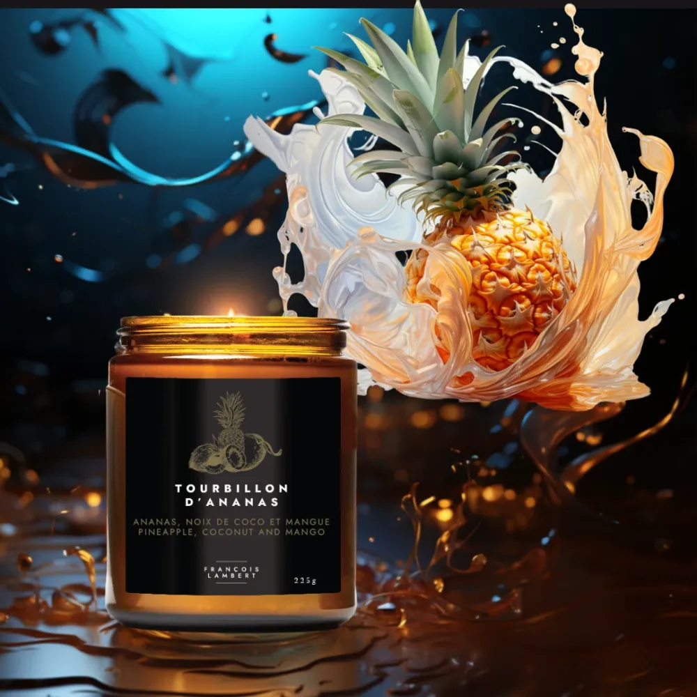 No.23 Tourbillon d'ananas - Bougie de soya, Ananas, noix de coco et mangue François Lambert