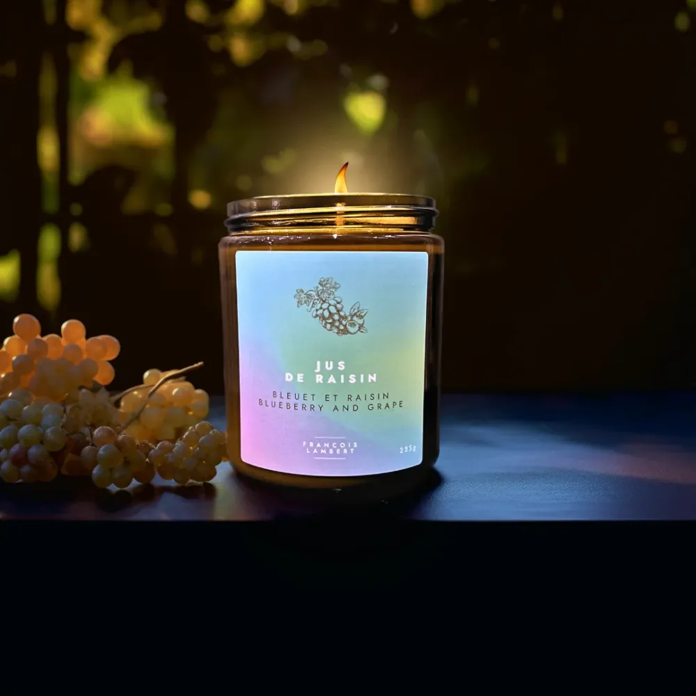 No.37 Jus de raisin - Bougie de soya, Bleuet & raisin François Lambert
