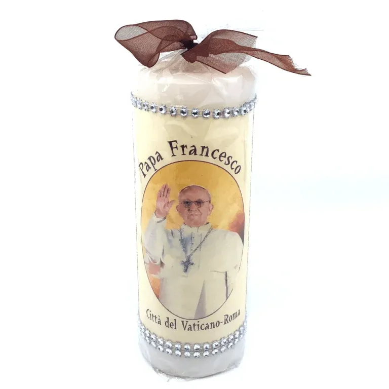 Bougie avec le pape François Galleria Mariana