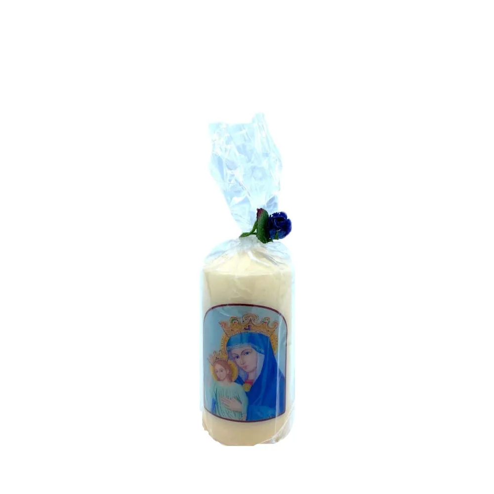 Bougie en cire d'abeille Our Lady Totus Tuus Galleria Mariana