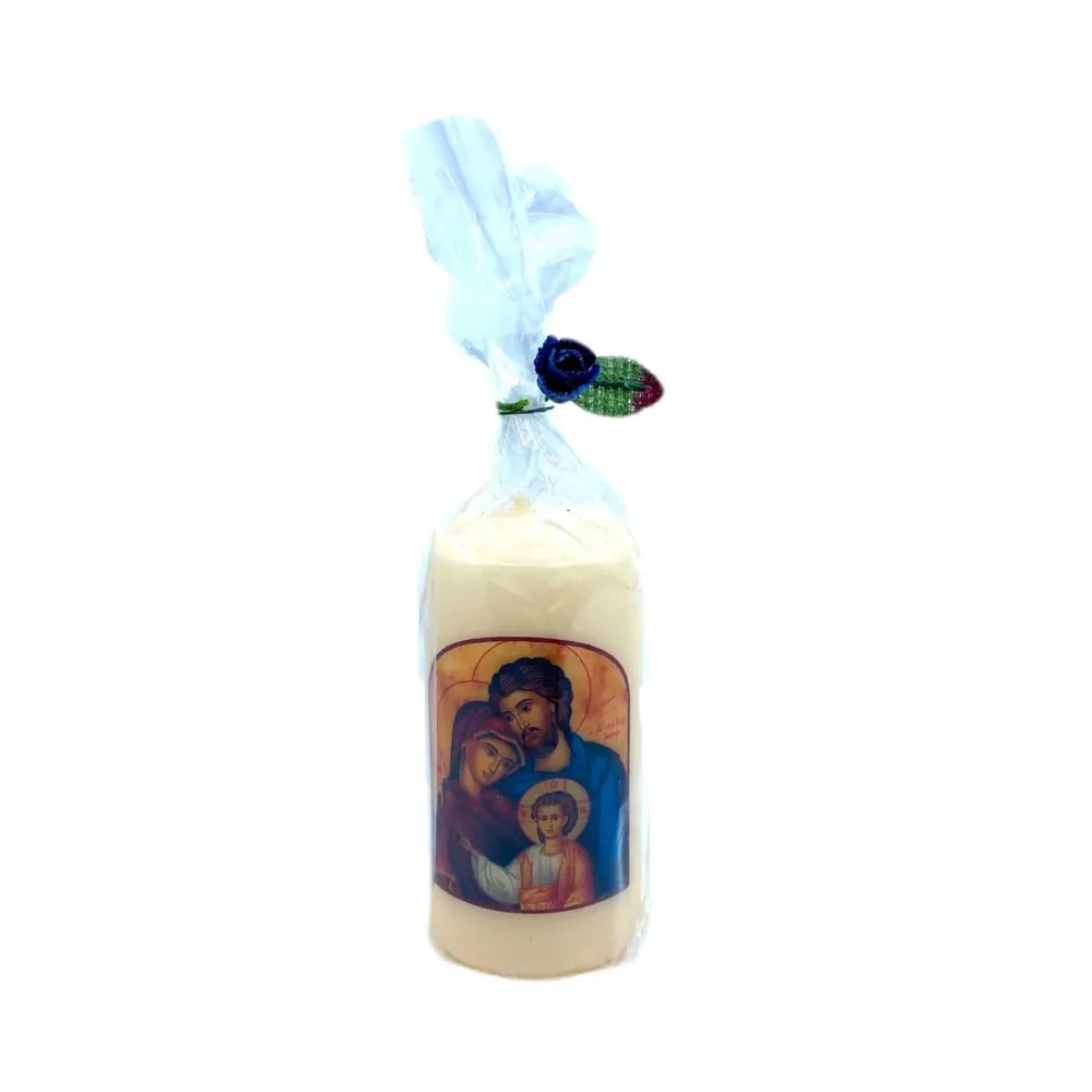 Bougie en cire d'abeille de la Sainte Famille Galleria Mariana