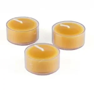 Honey Candles - T-light simple - 3 couleurs - 3 styles de contenants Naturel
