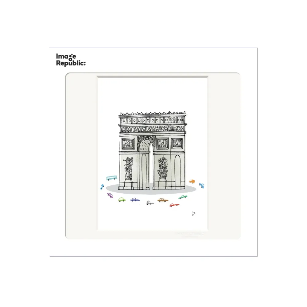 Affiche Paris Arc de Triomphe WLPP - 22 x 22 cm Image Republic