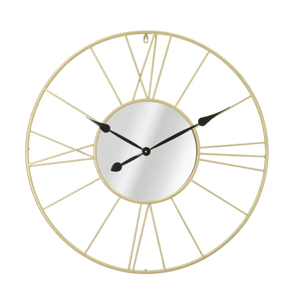 Horloge murale géométrique en métal et verre – Design moderne et opulent Mauro Ferretti