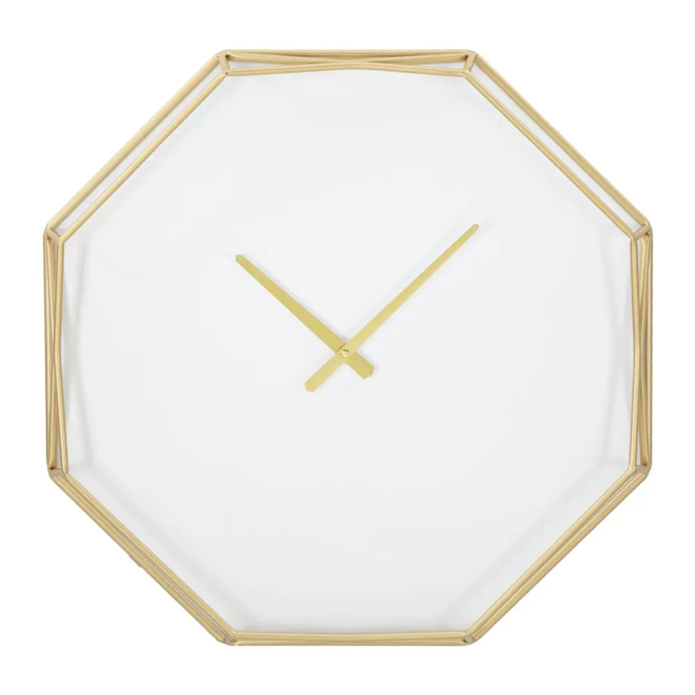 Horloge murale élégante en métal doré – Design minimaliste essentiel Mauro Ferretti