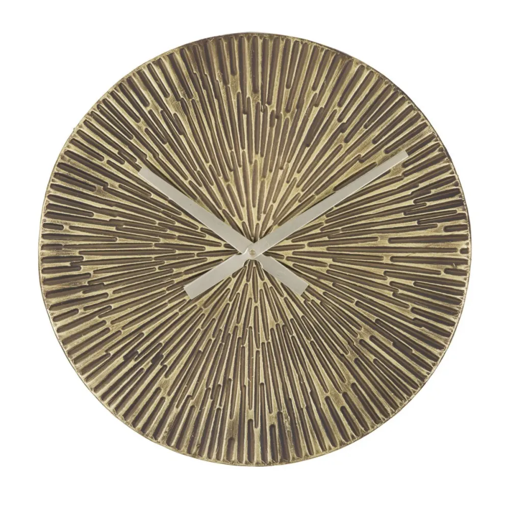 Horloge murale minimaliste en métal bronzé – Design élégant et épuré Mauro Ferretti