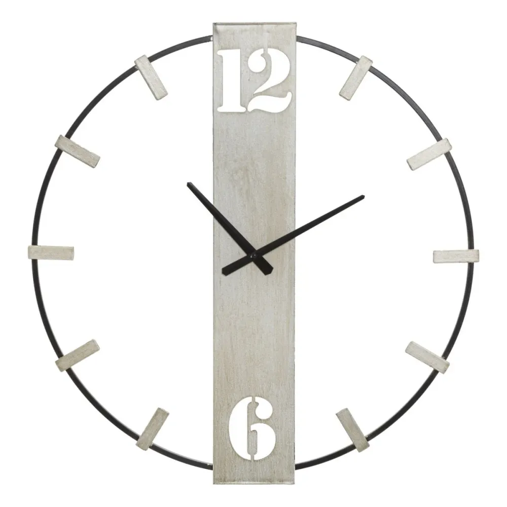 Horloge murale minimaliste noire et argentée – Pièce décorative contemporaine Mauro Ferretti