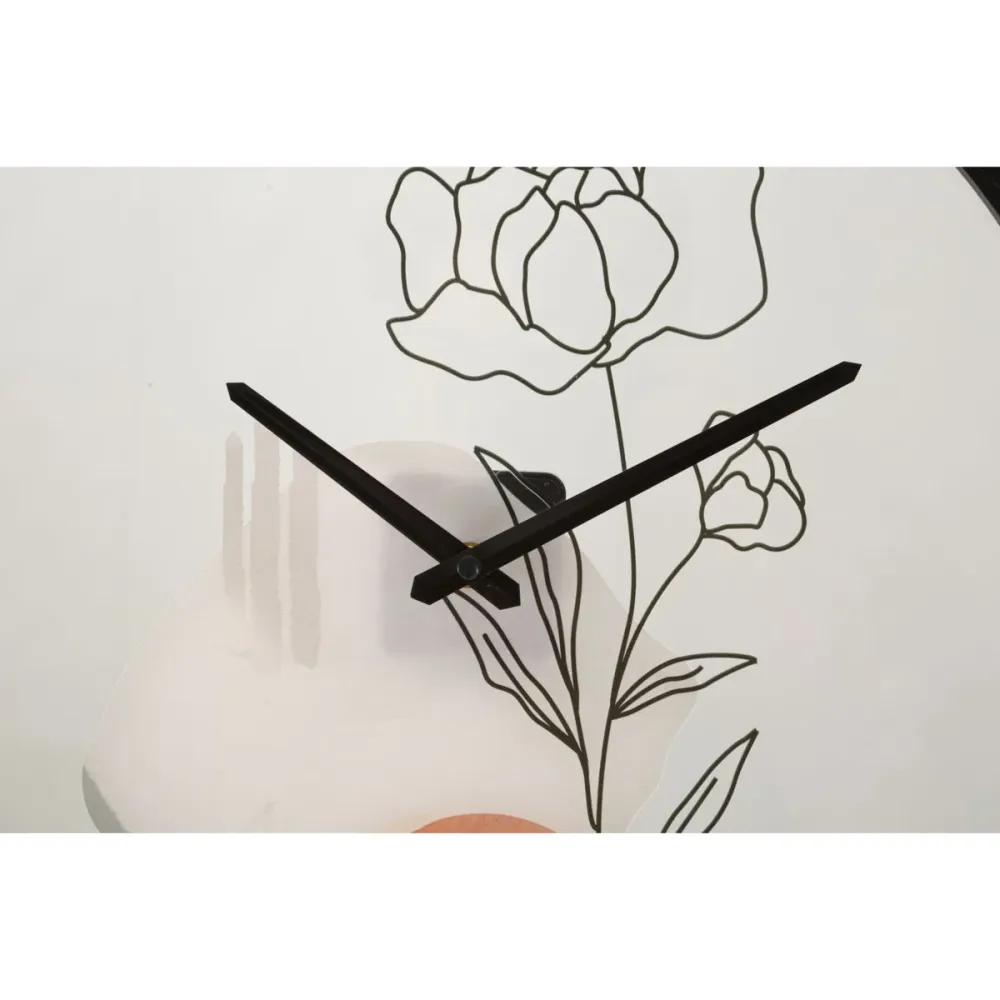 Horloge murale minimaliste Rose-Design – Élégance florale essentielle Mauro Ferretti