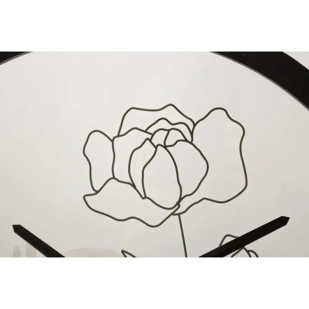 Horloge murale minimaliste Rose-Design – Élégance florale essentielle Mauro Ferretti