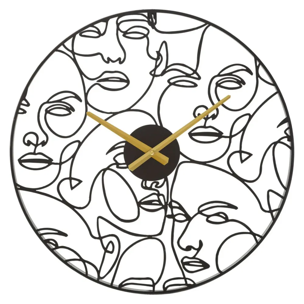 Horloge murale ronde à motifs cubistes – Design moderne et artistique Mauro Ferretti