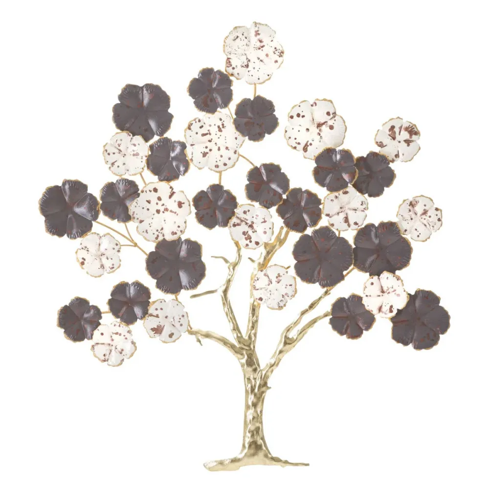 Panneau 3D Arbre en fleurs – Art nature pastel et or Mauro Ferretti