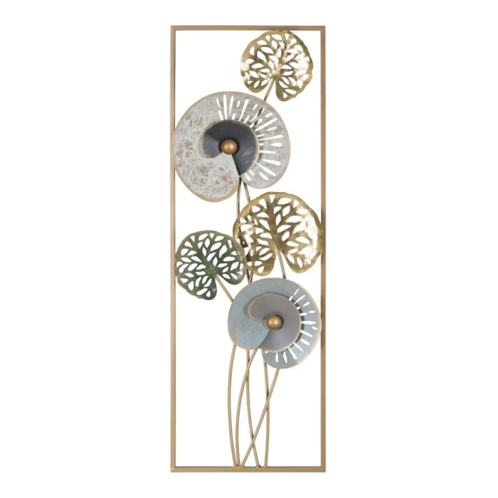 Panneau métallique 3D à motif de feuilles – Décoration moderne inspirée par la nature Mauro Ferretti
