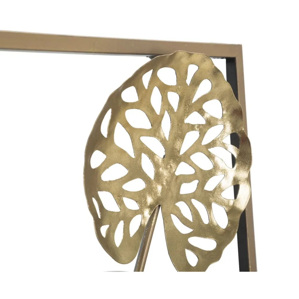 Panneau métallique 3D à motif de feuilles – Décoration moderne inspirée par la nature Mauro Ferretti